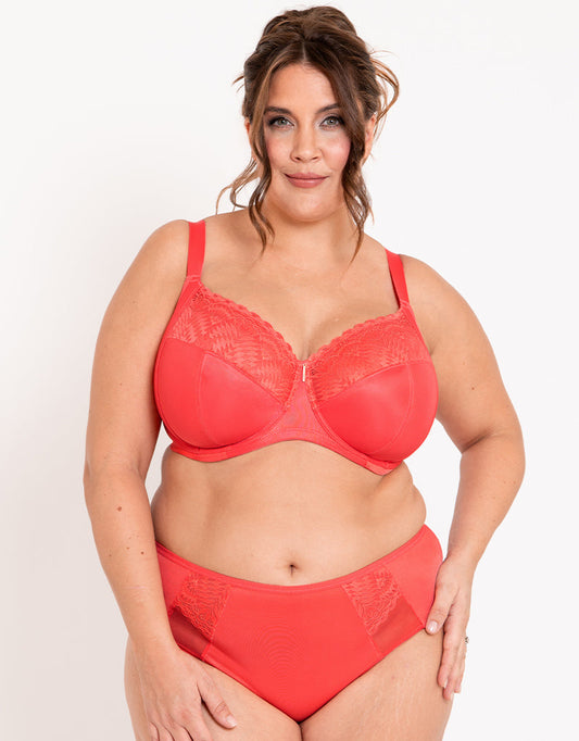 Adella Athena Full Cup Side Support Bra Papaya