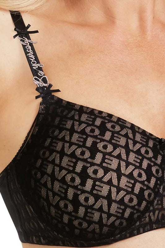 Amoena Be Yourself Padded Wire-Free Bra - Black/Taupe