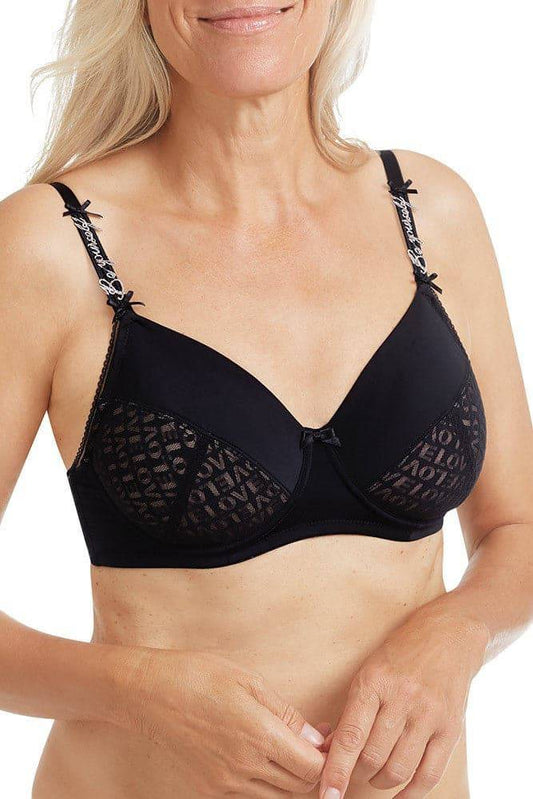 Amoena Be Yourself Underwired Bra - Black/Taupe