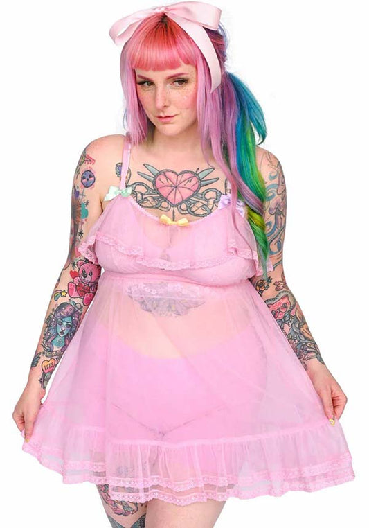 Powder Room [Pink] | BABYDOLL DRESS*
