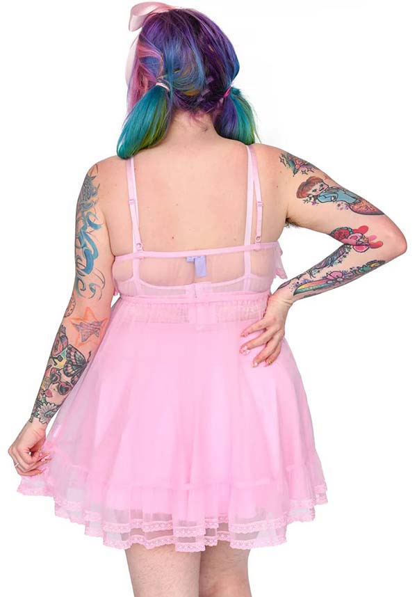 Powder Room [Pink] | BABYDOLL DRESS*