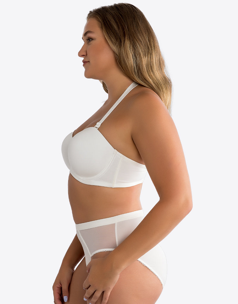 Parfait Elise Strapless Bra Pearl White