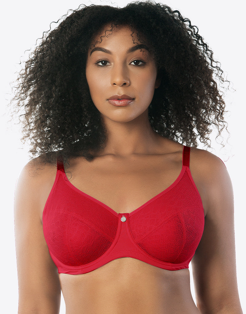 Parfait Enora Minimizer Full Cup Bra Racing Red