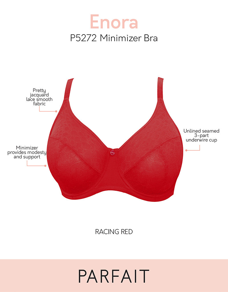 Parfait Enora Minimizer Full Cup Bra Racing Red