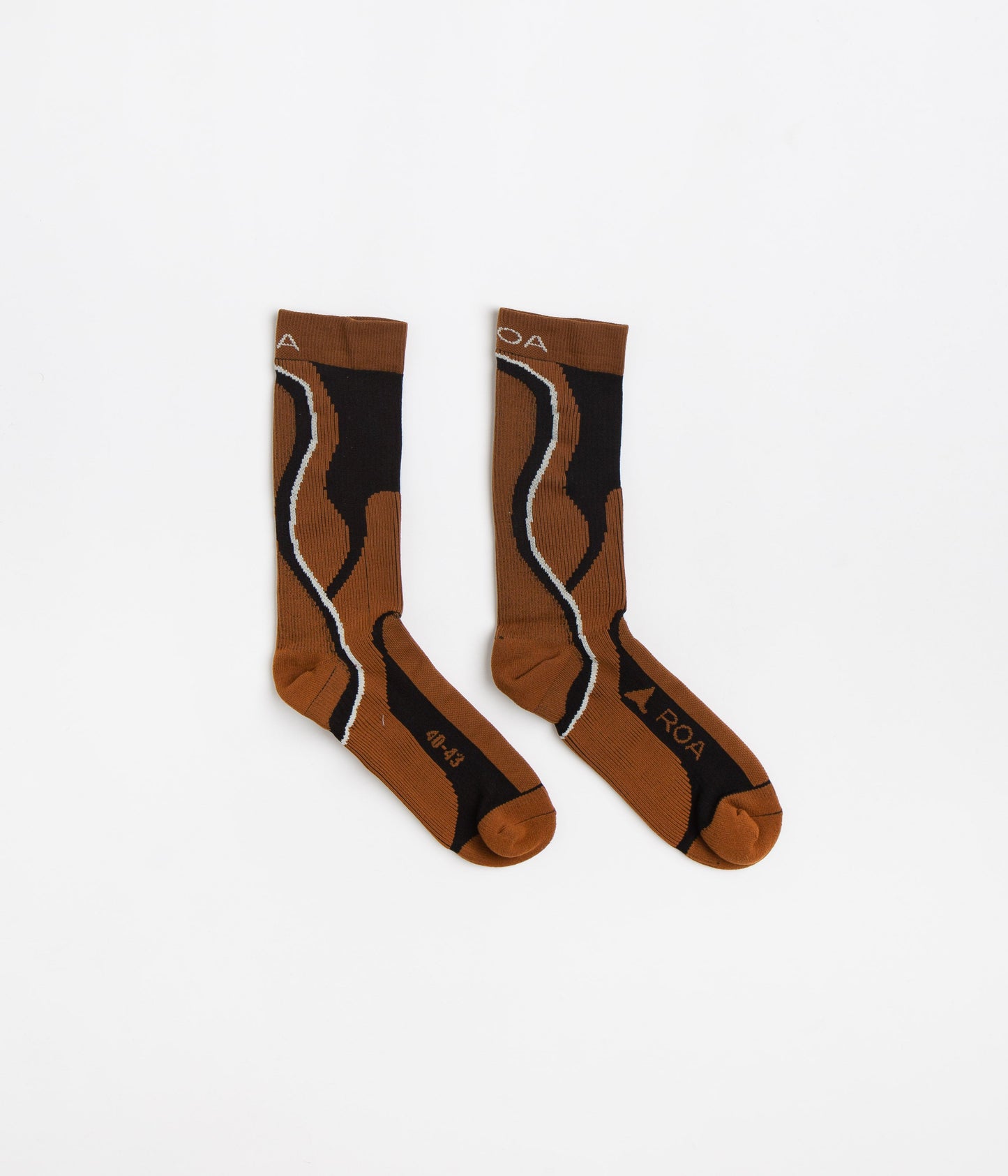 ROA Short Socks - Rust / Black