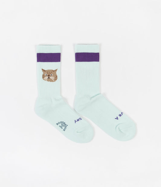 Rostersox Cat Socks - Green