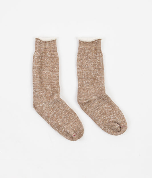 RoToTo Double Face Crew Socks - Camel