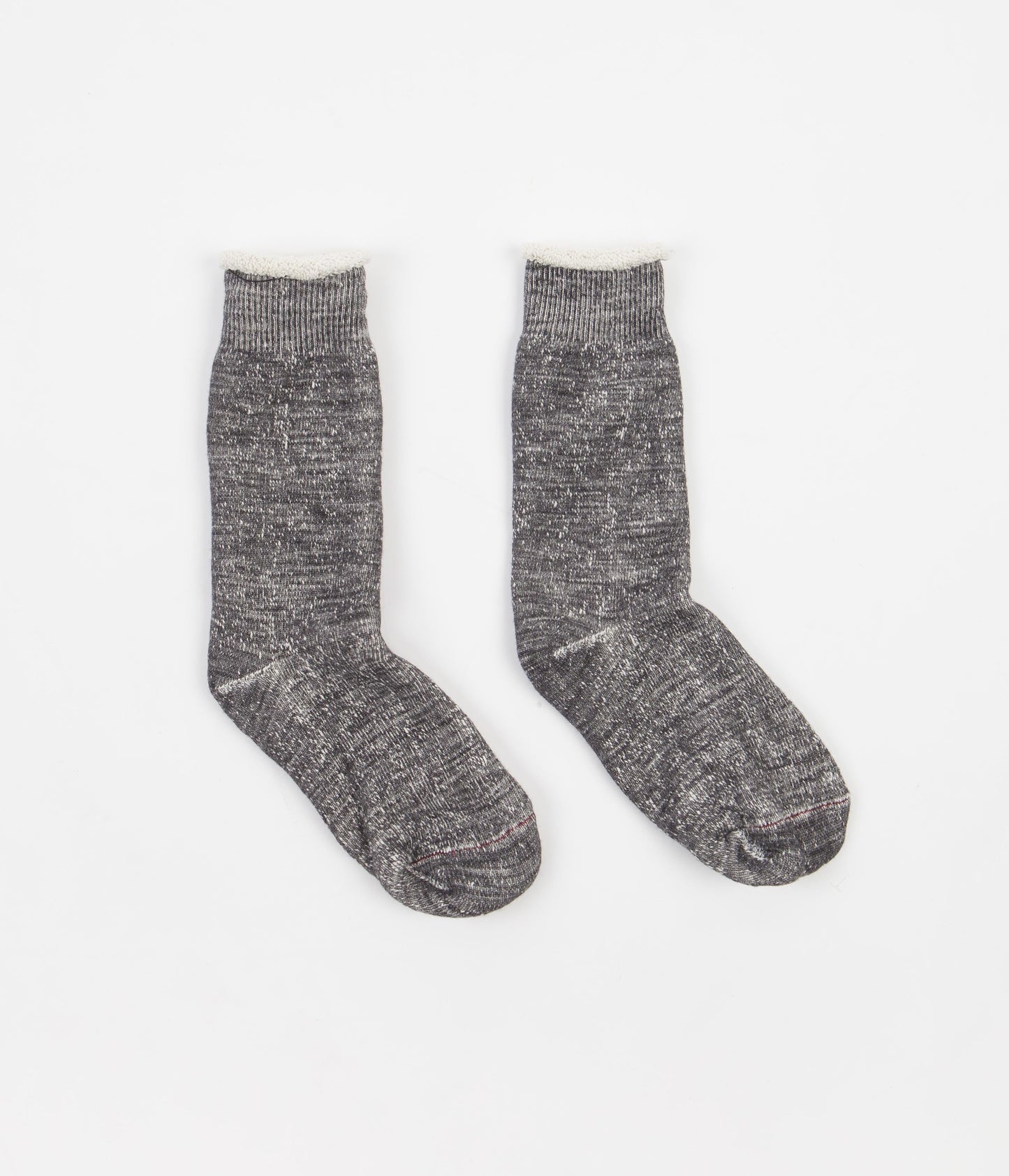 RoToTo Double Face Crew Socks - Charcoal