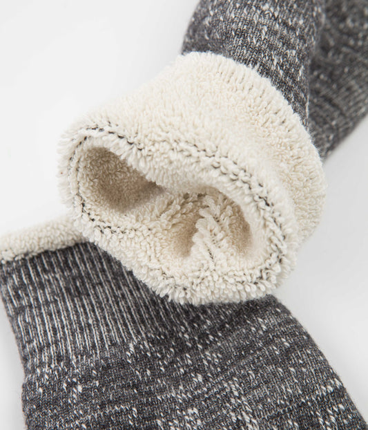 RoToTo Double Face Crew Socks - Charcoal