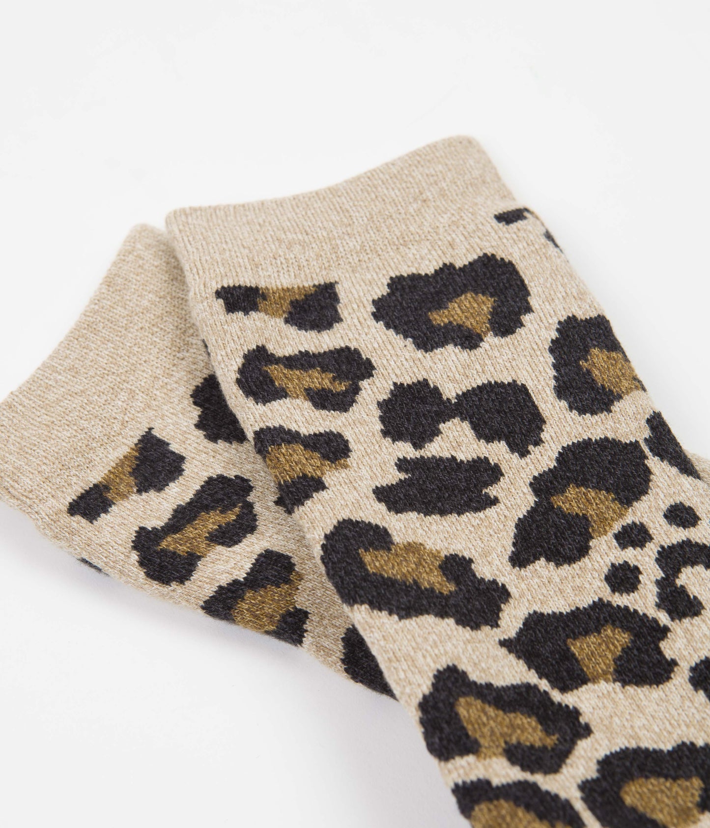 RoToTo Leopard Socks - Beige