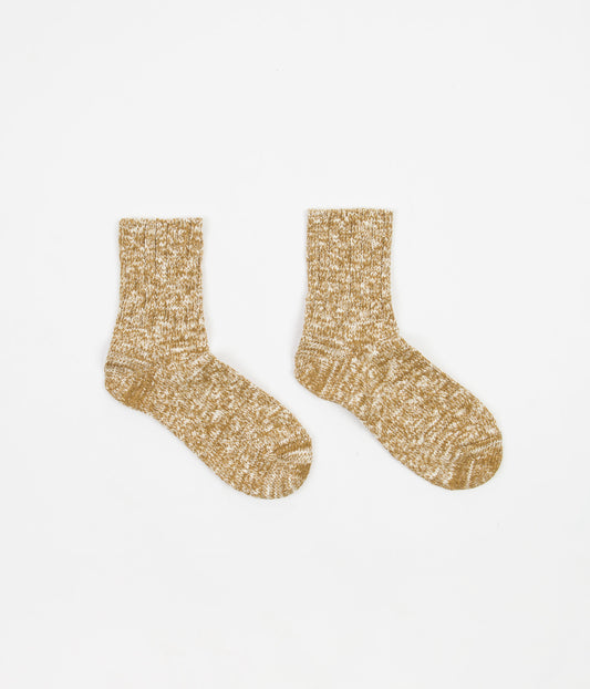 RoToTo Low Gauge Slub Socks - Mustard