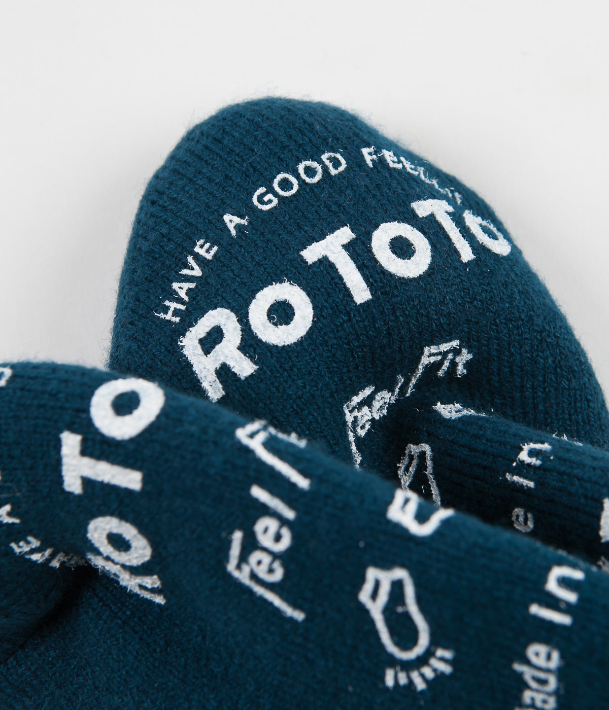 RoToTo Pile Slipper Socks - Blue Green