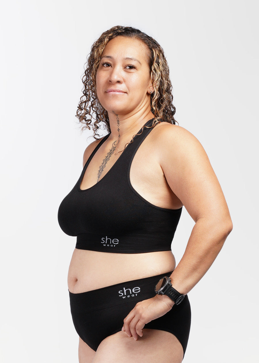 Organic bamboo crop bra - she wear