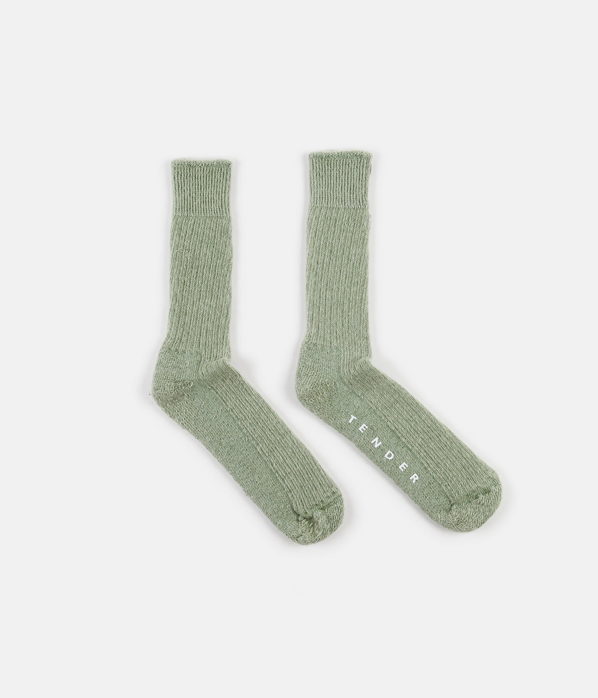 Tender Rib Calf Socks - Viridian Mohair