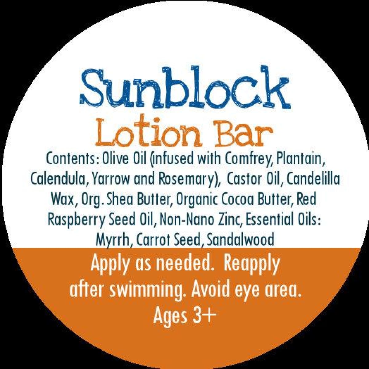 SPF 30 Sunblock Lotion Bars - 100% Reef Safe
